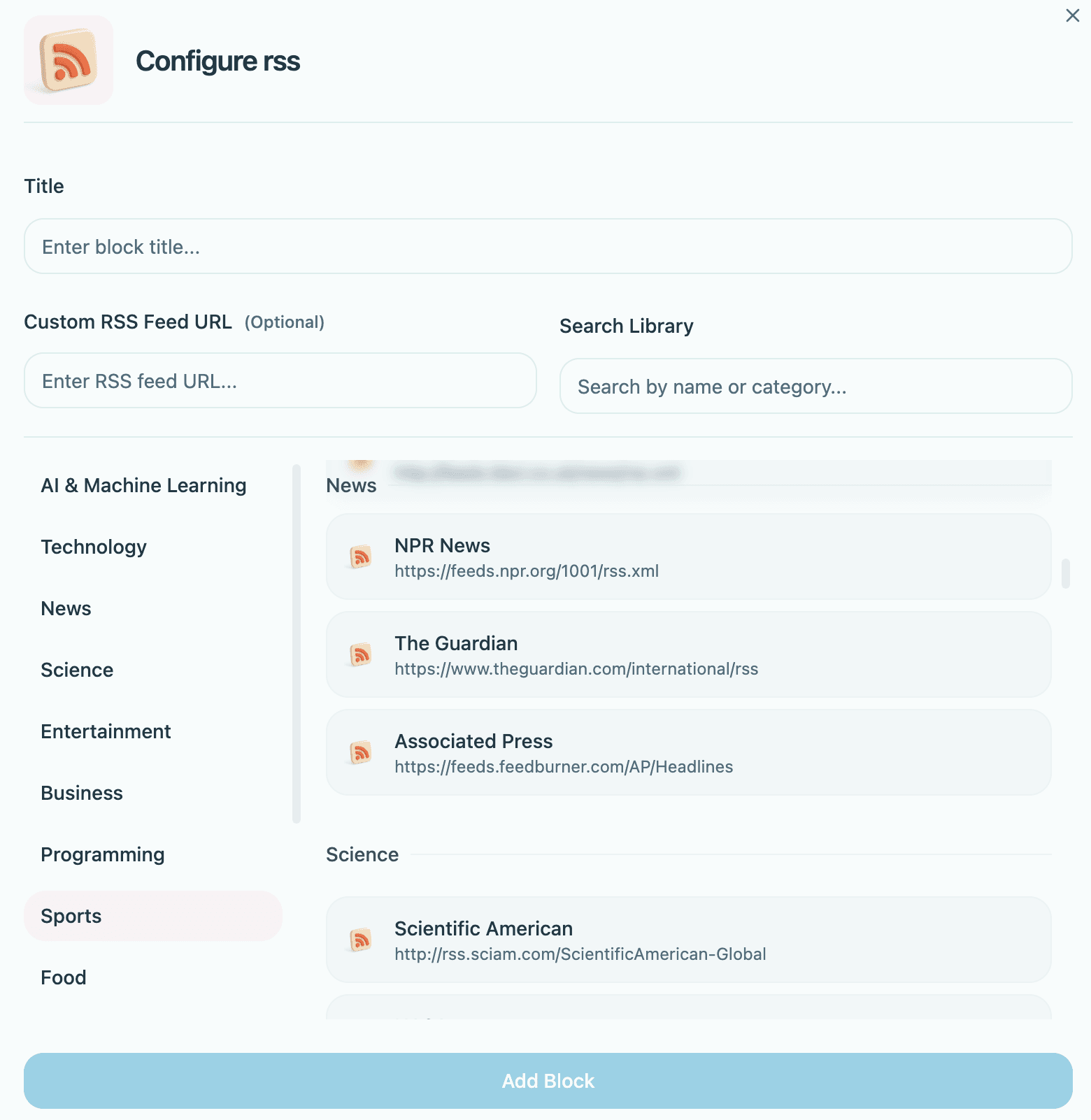 Rich RSS feeds feature preview